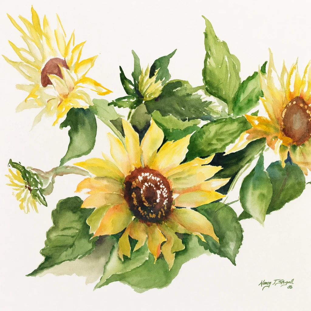 A Handful of Sunflowers